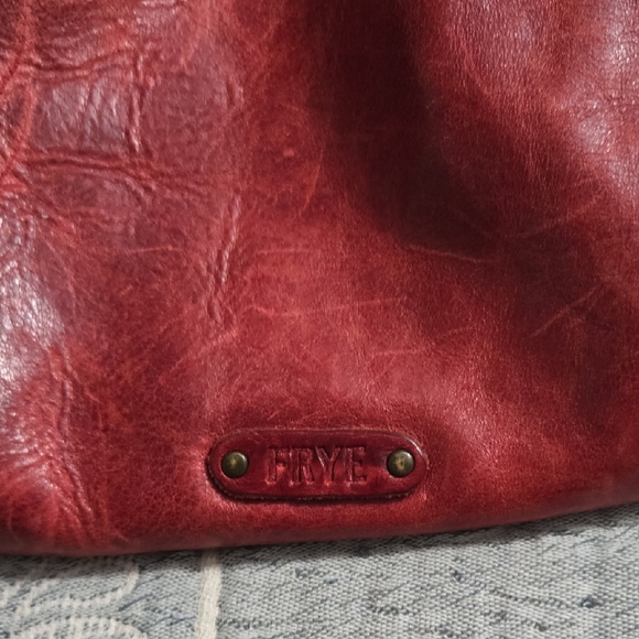 Frye Red Leather Satchel with Vintage Appeal - Picture 5 of 8